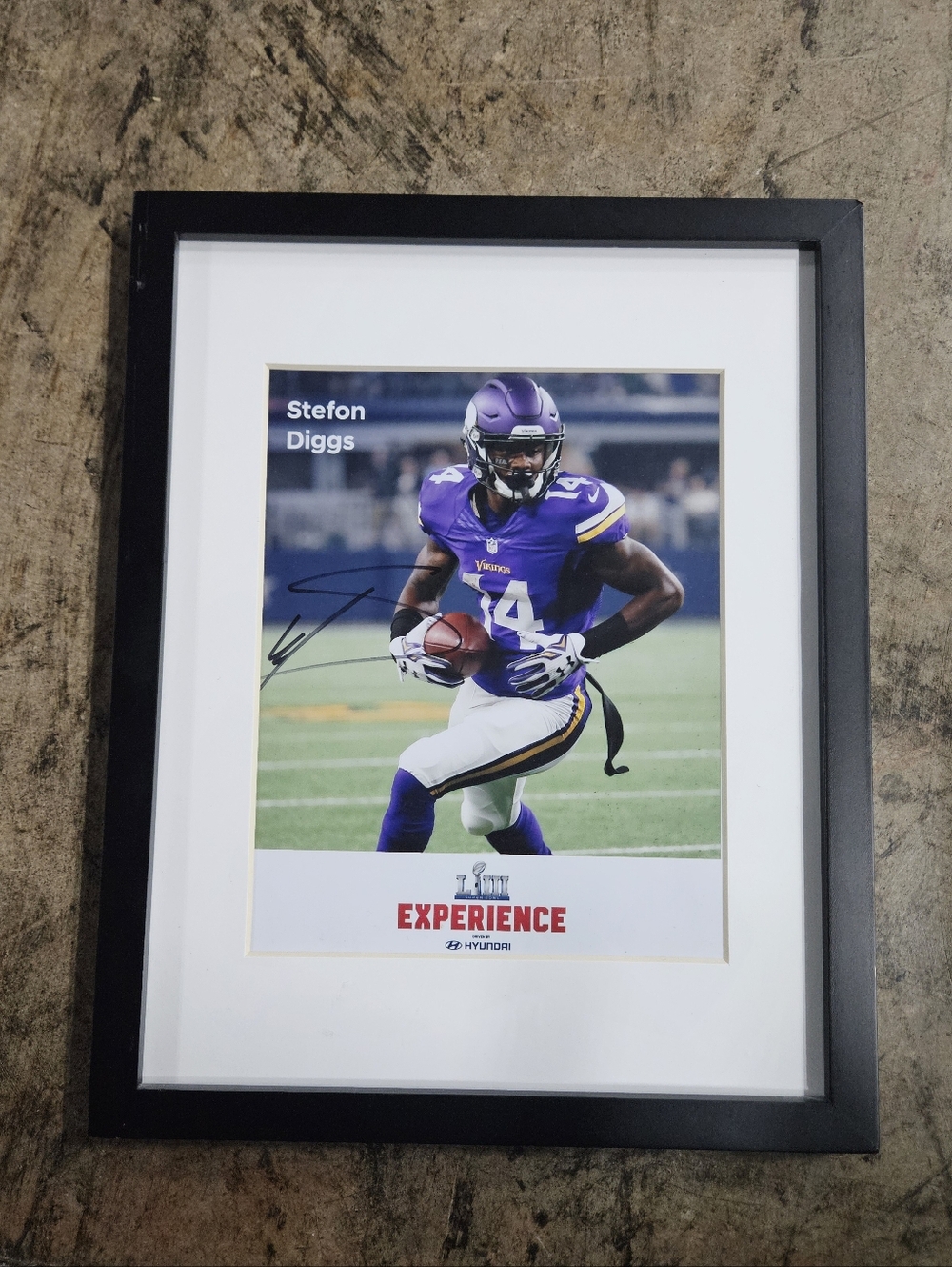 Framed Stefon Diggs Vikings 8×10 Autographed Promo Photo Hyundai
